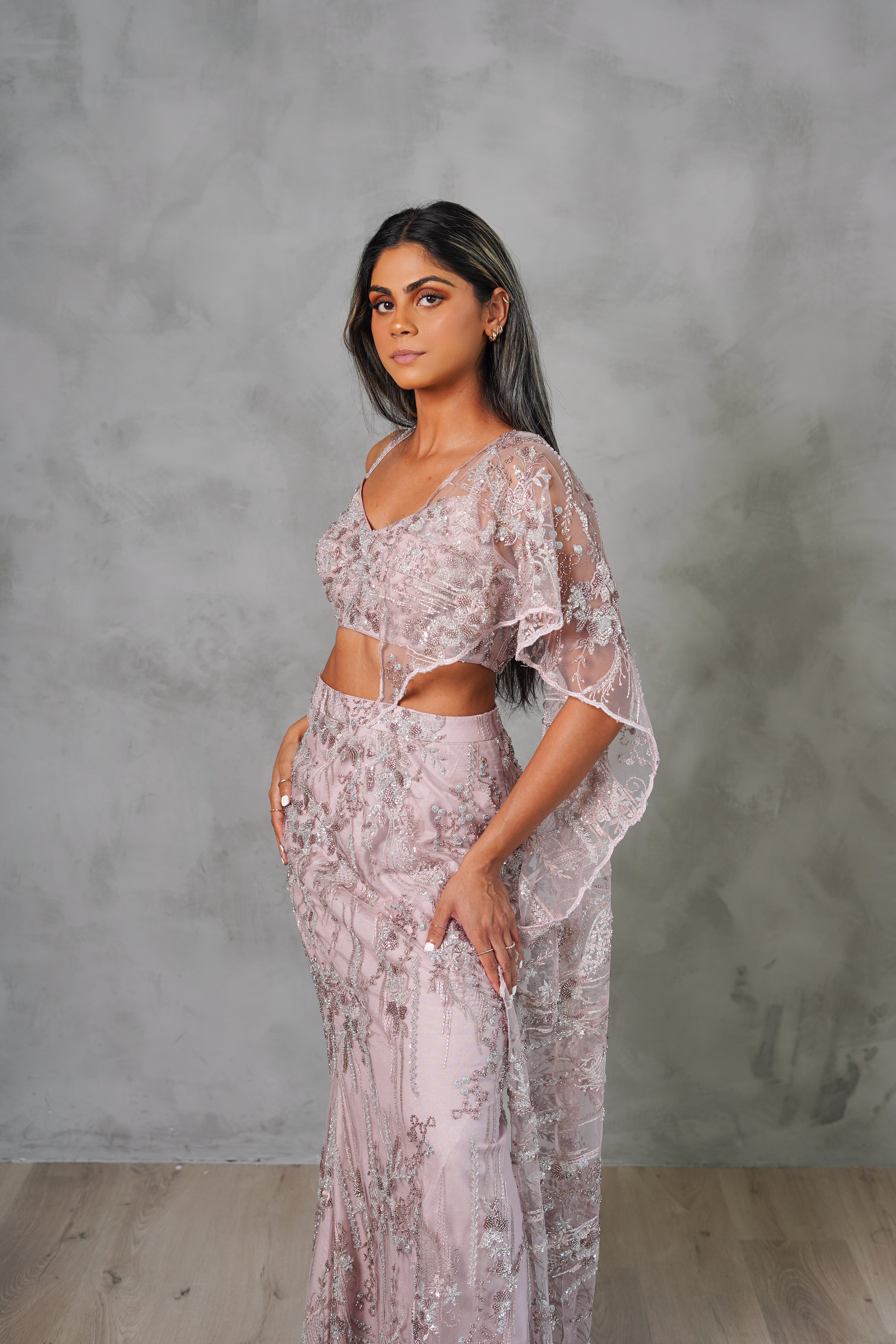 Pink Embriodary Fishcut Lehenga