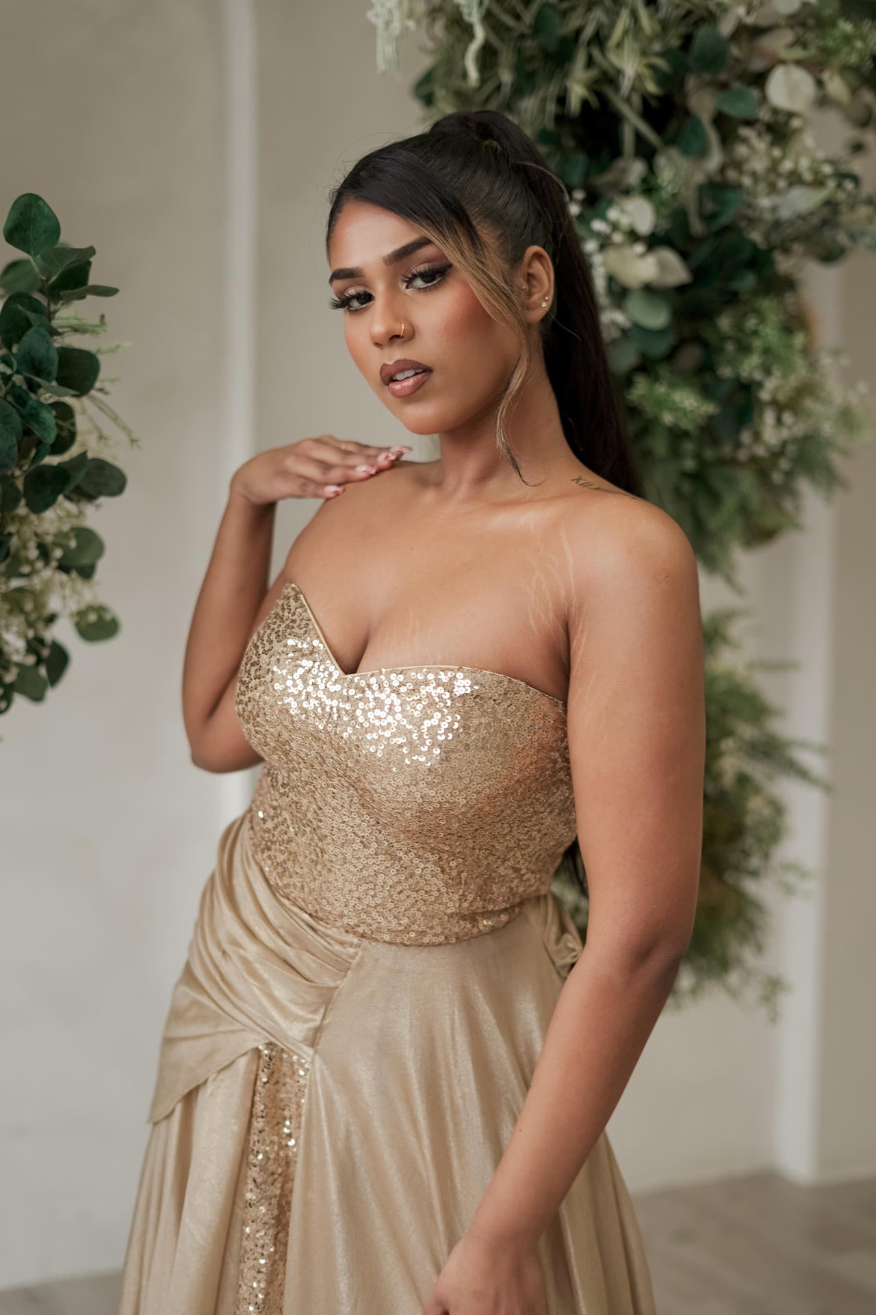 Gold Avneet Dress