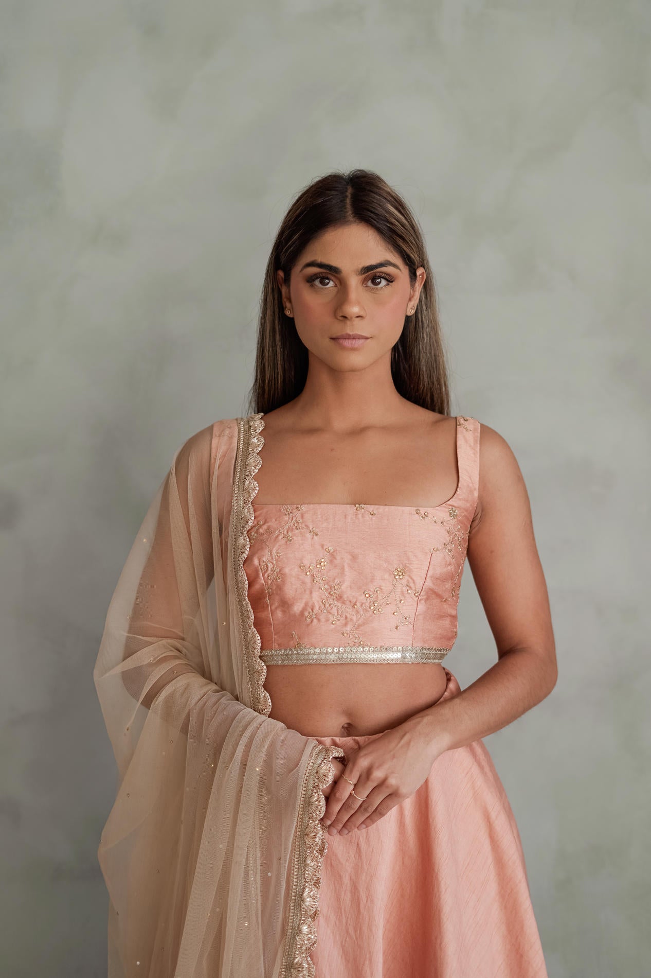 BH Signature Bridesmaids Lehenga Set | Dusty Rose