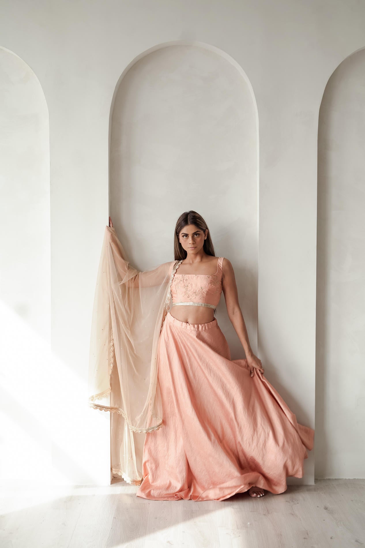 BH Signature Bridesmaids Lehenga Set | Dusty Rose