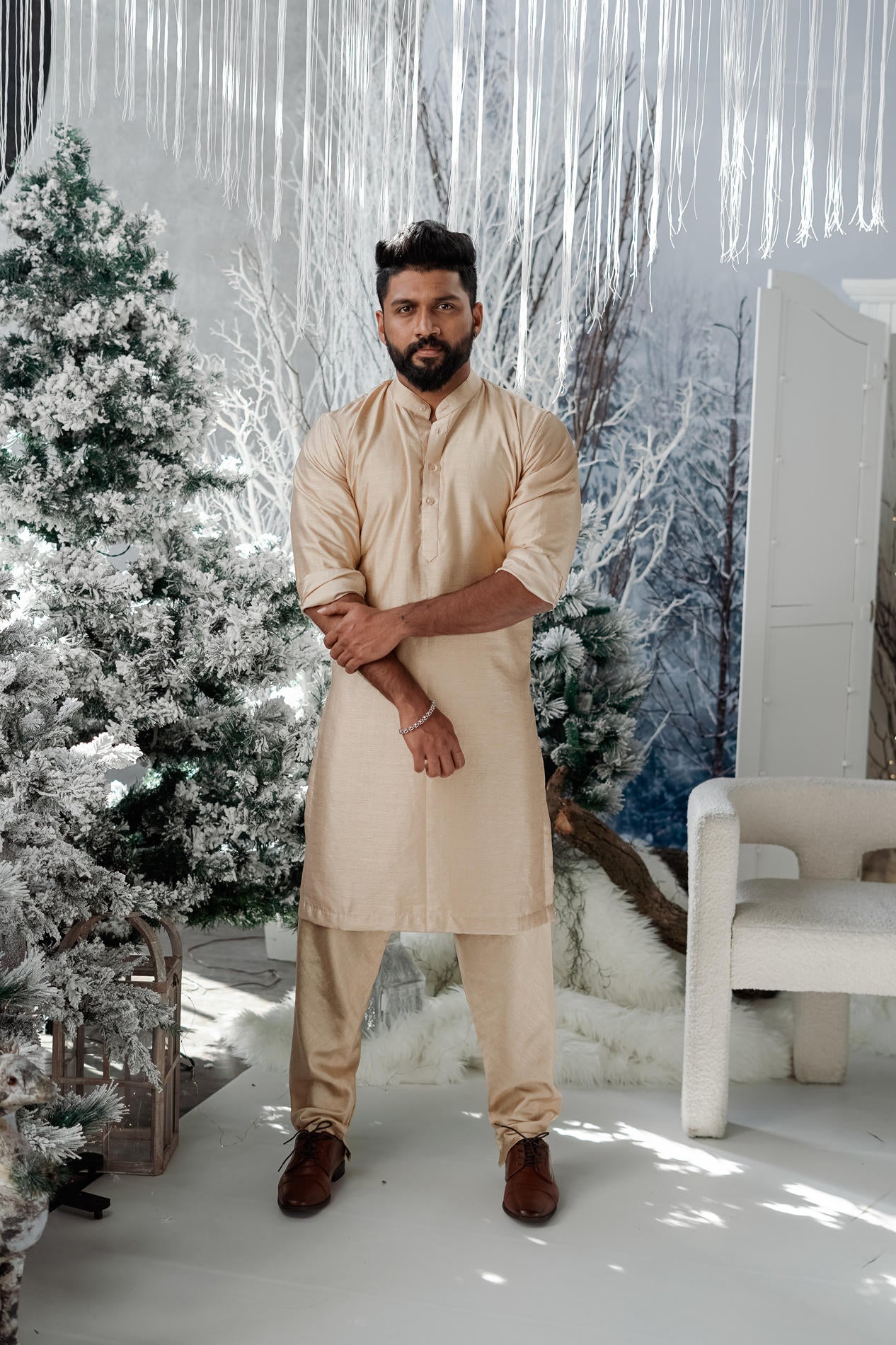 BH Kurtha Set | Champagne