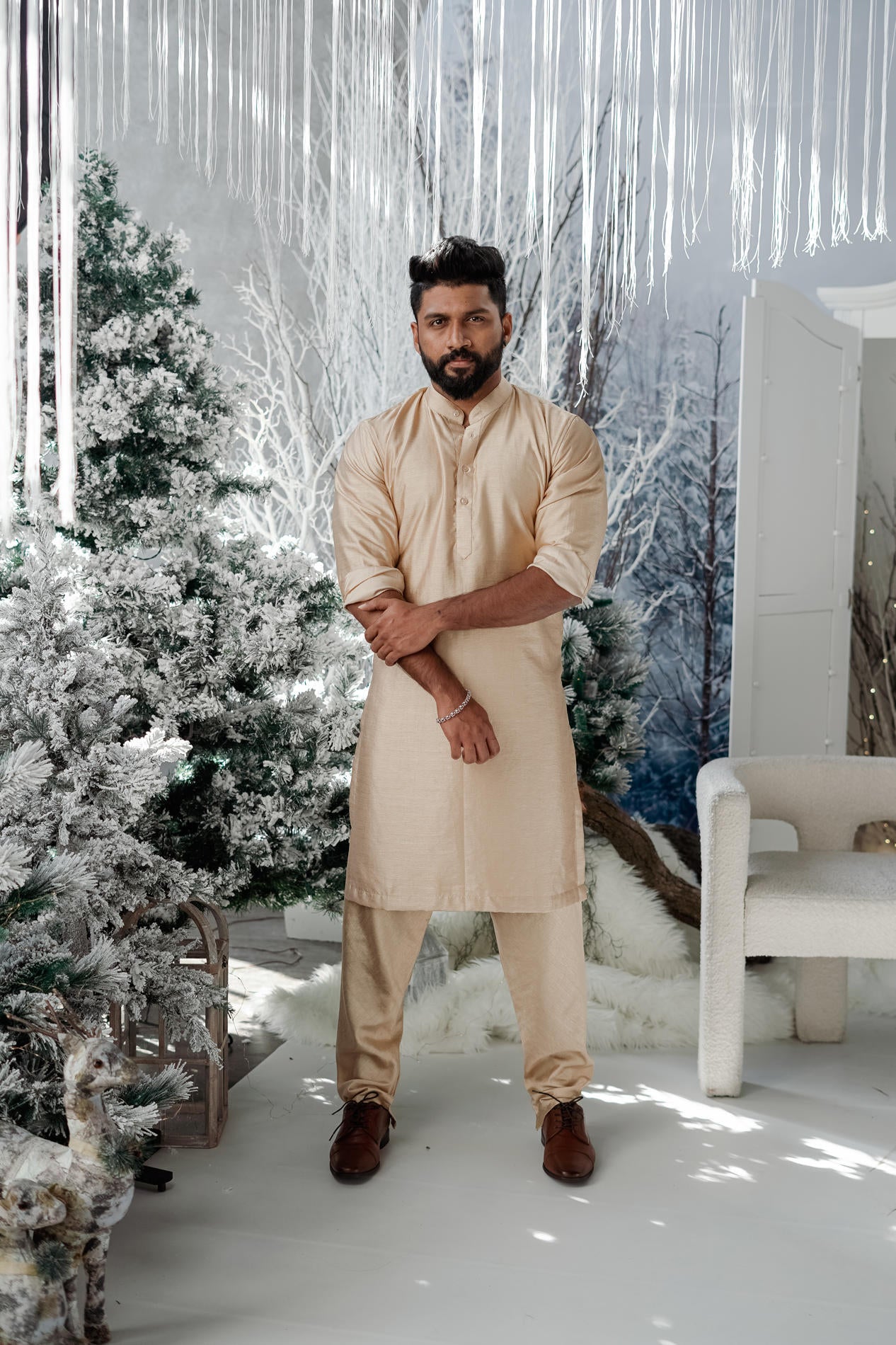 BH Kurtha Set | Champagne