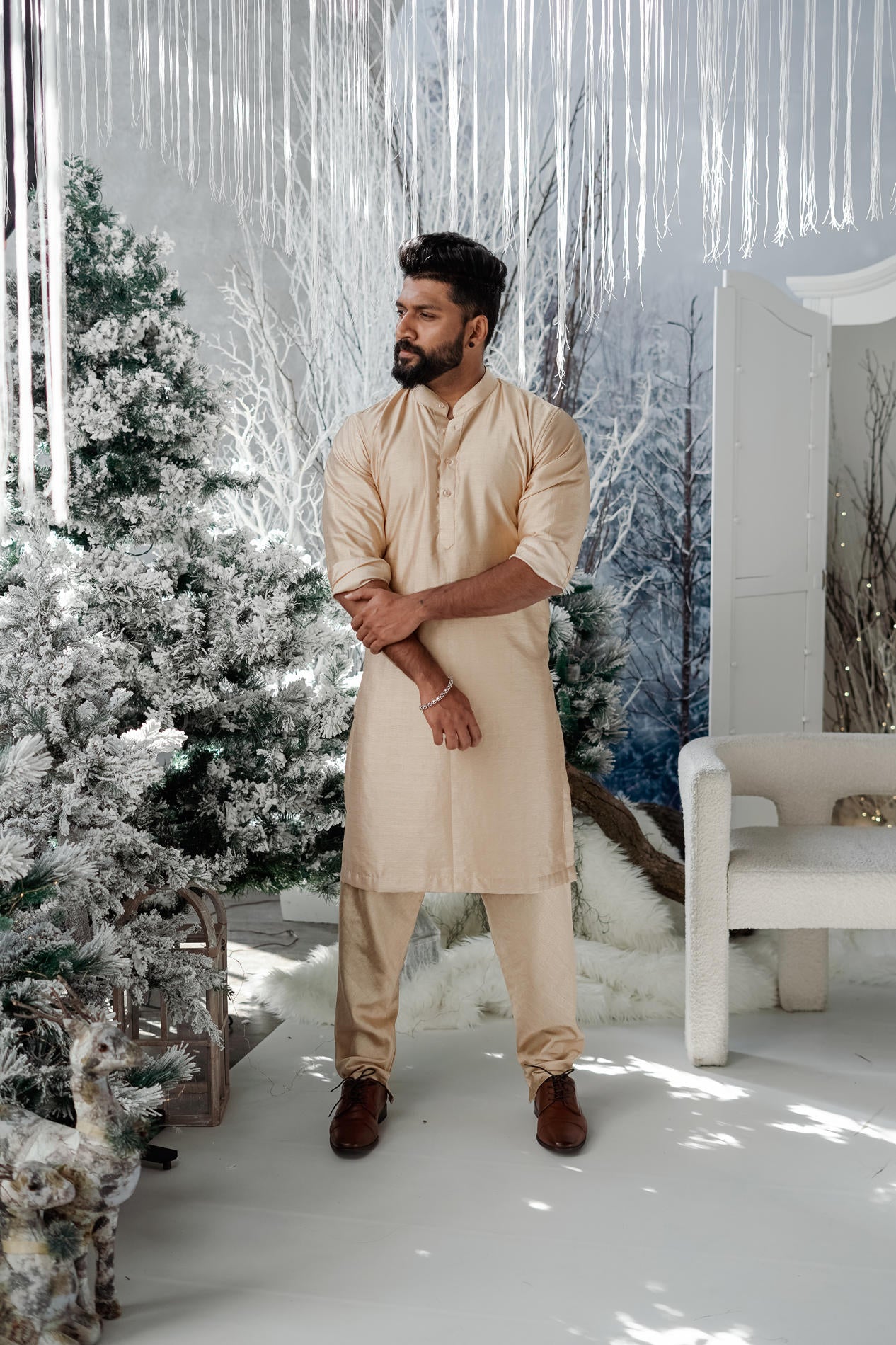 BH Kurtha Set | Champagne
