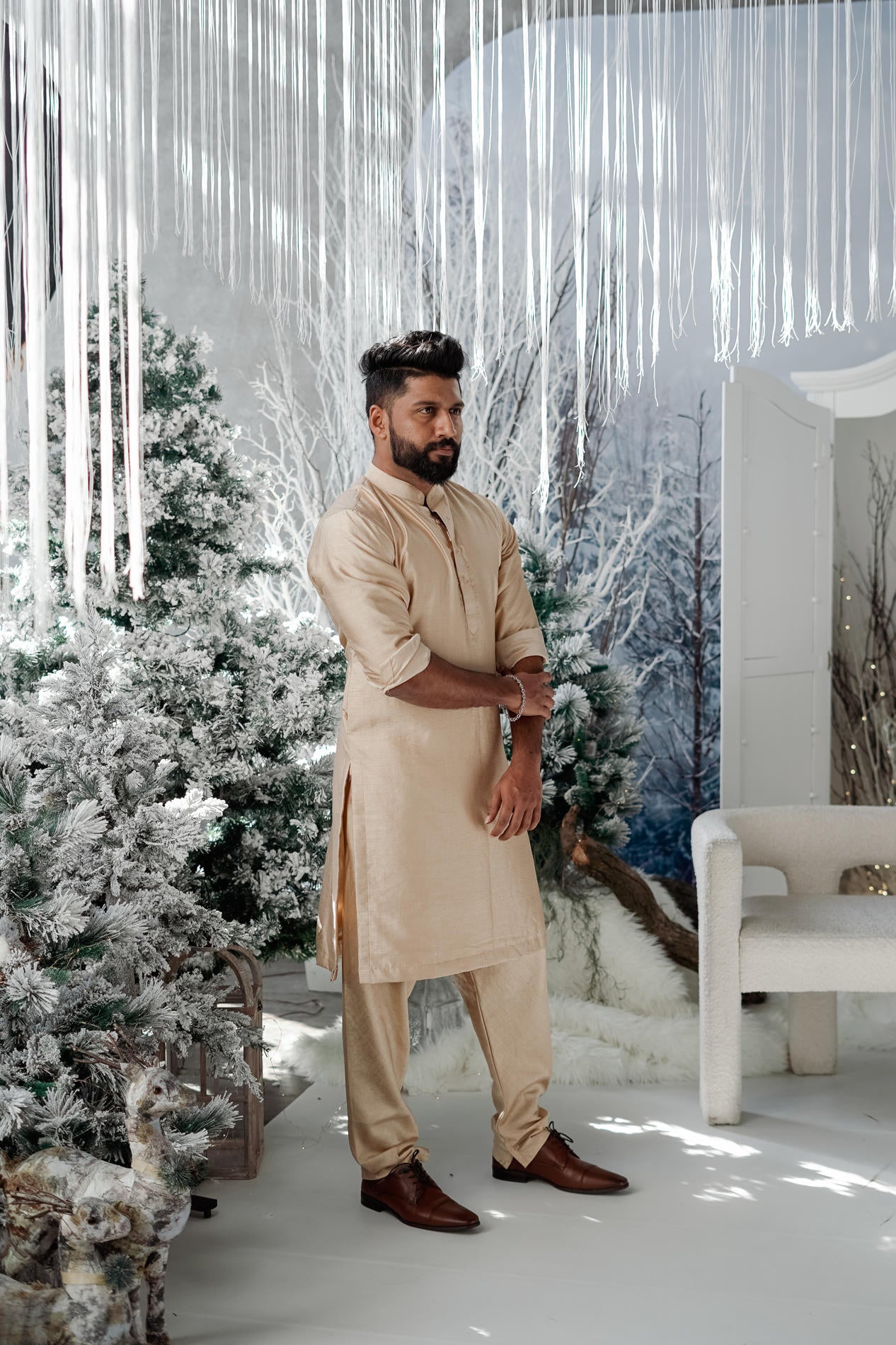BH Kurtha Set | Champagne