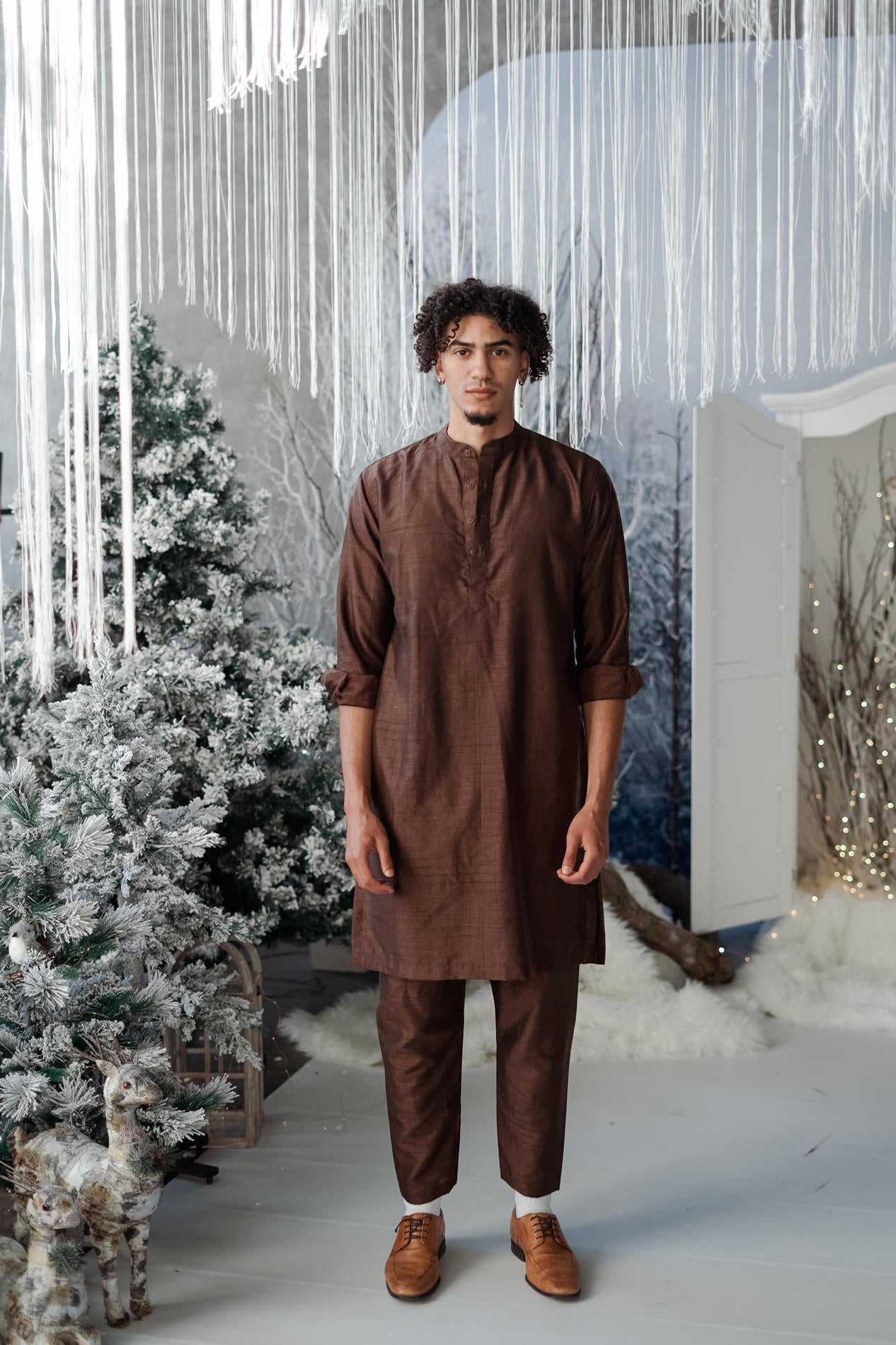 BH Kurtha Set | Brown